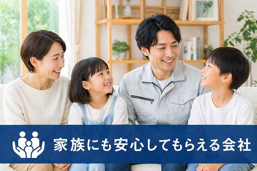 家族にも安心してもらえる会社