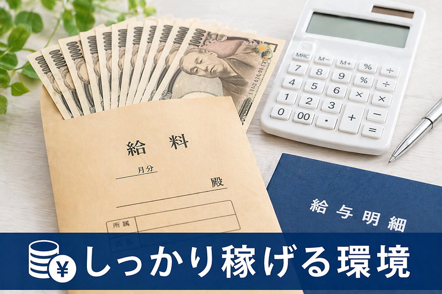 しっかり稼げる環境